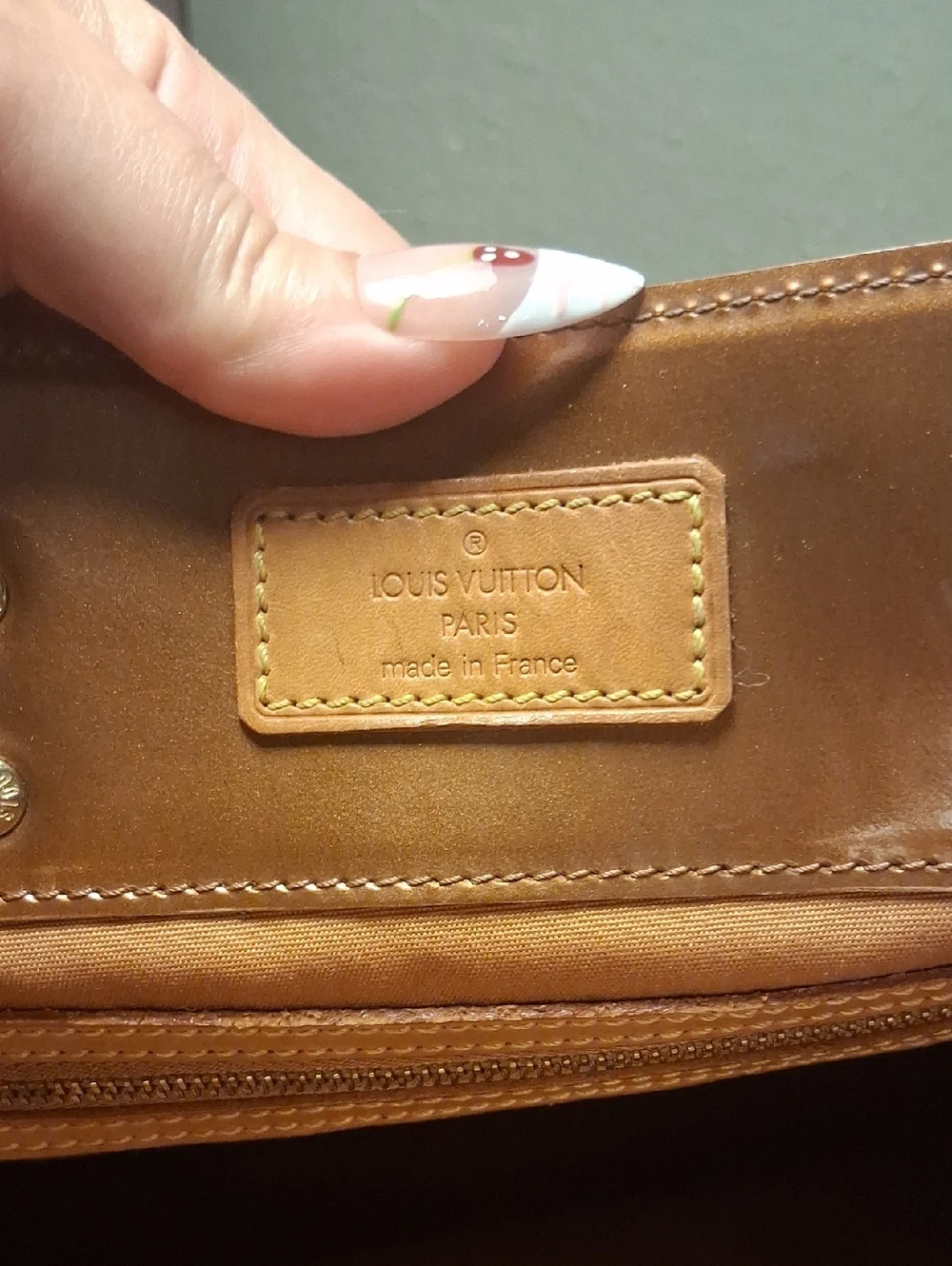 Louis Vuitton Brown Embossed Leather Tote Bag